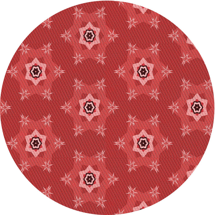 Square Patterned Red Rug, pat2521rd