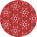 Square Patterned Red Rug, pat2521rd