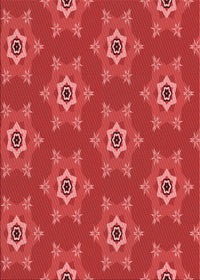 Machine Washable Transitional Red Rug, wshpat2521rd