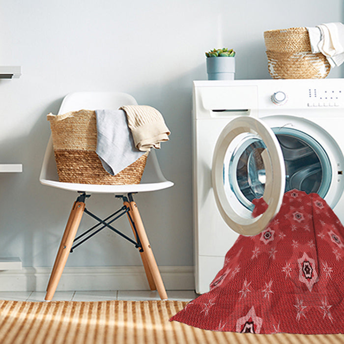 Machine Washable Transitional Red Rug in a Washing Machine, wshpat2521rd