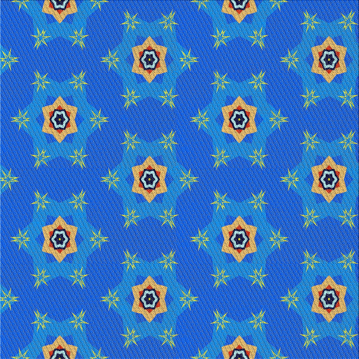 Square Patterned Blue Orchid Blue Novelty Rug, pat2521
