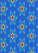 Patterned Blue Orchid Blue Novelty Rug, pat2521