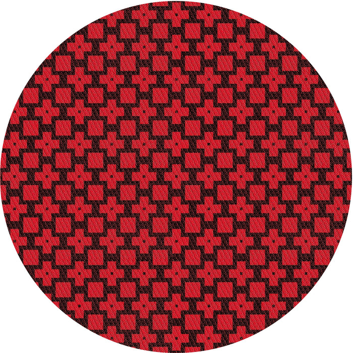 Square Machine Washable Transitional Red Rug in a Living Room, wshpat2522rd