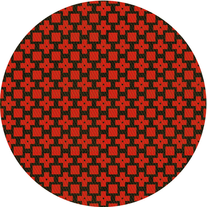 Square Machine Washable Transitional Red Brown Rug in a Living Room, wshpat2522yw