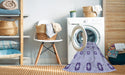 Machine Washable Transitional Purple Rug in a Washing Machine, wshpat2523blu