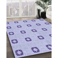 Patterned Purple Rug, pat2523blu