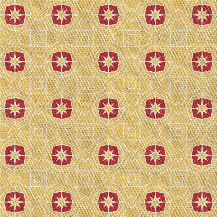 Round Patterned Orange Rug, pat2523brn