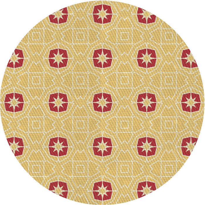 Square Patterned Orange Rug, pat2523brn