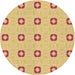 Square Patterned Orange Rug, pat2523brn