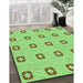 Machine Washable Transitional Emerald Green Rug in a Family Room, wshpat2523grn
