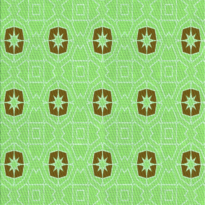 Patterned Emerald Green Rug, pat2523grn