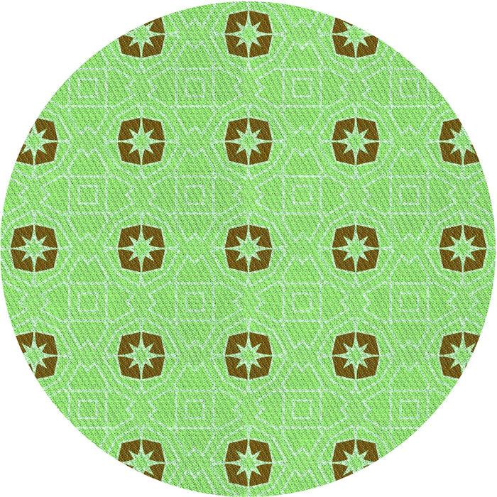 Square Machine Washable Transitional Emerald Green Rug in a Living Room, wshpat2523grn