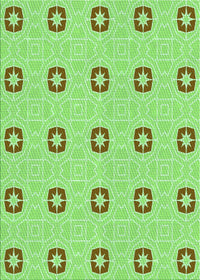 Machine Washable Transitional Emerald Green Rug, wshpat2523grn