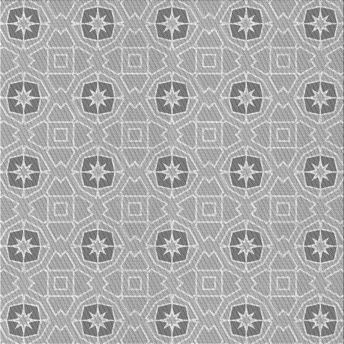 Round Patterned Platinum Silver Gray Rug, pat2523gry