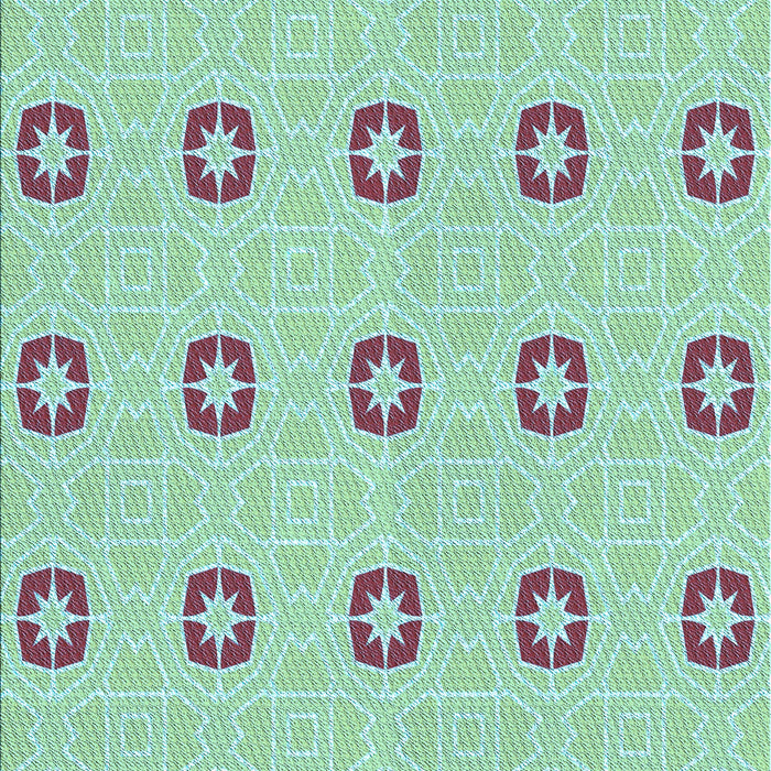 Patterned Green Rug, pat2523lblu