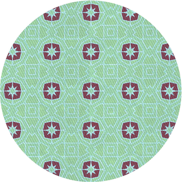 Square Machine Washable Transitional Green Rug in a Living Room, wshpat2523lblu