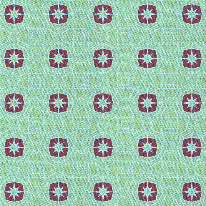 Round Machine Washable Transitional Green Rug, wshpat2523lblu