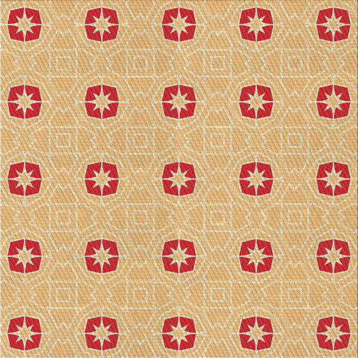 Round Machine Washable Transitional Neon Orange Rug, wshpat2523org