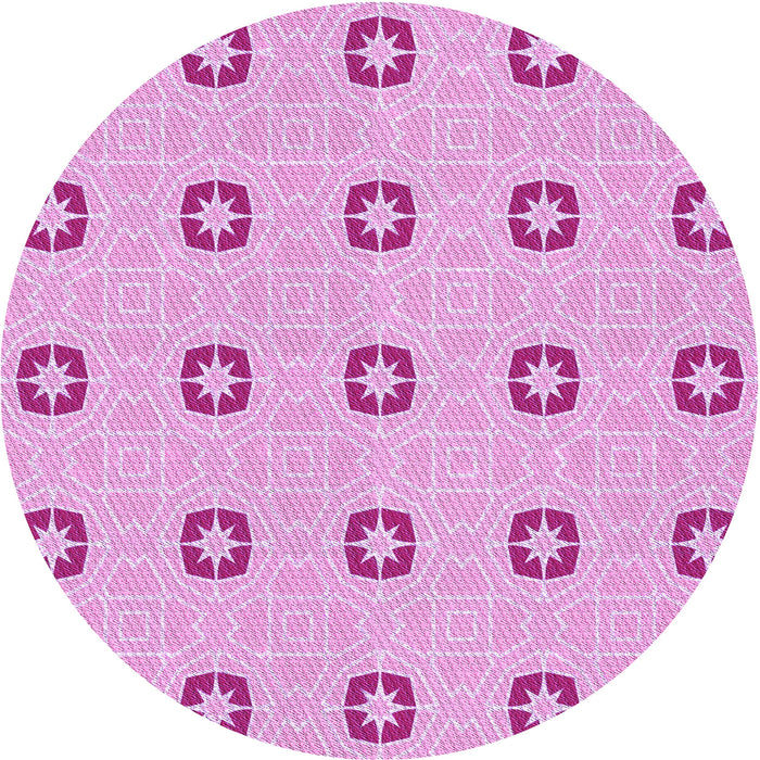 Square Patterned Blossom Pink Rug, pat2523pur