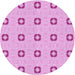 Square Patterned Blossom Pink Rug, pat2523pur