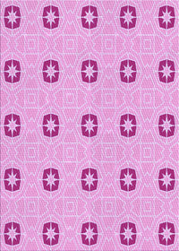 Machine Washable Transitional Blossom Pink Rug, wshpat2523pur