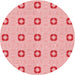 Square Patterned Red Rug, pat2523rd