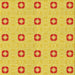 Round Machine Washable Transitional Yellow Rug, wshpat2523yw