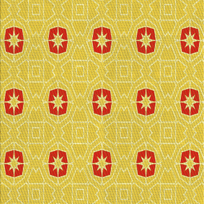 Machine Washable Transitional Yellow Rug, wshpat2523yw