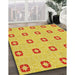 Machine Washable Transitional Yellow Rug in a Family Room, wshpat2523yw