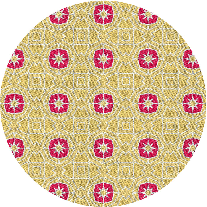 Sideview of Patterned Harvest Gold Novelty Rug, pat2523