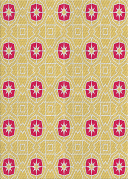 Machine Washable Transitional Gold Rug, wshpat2523