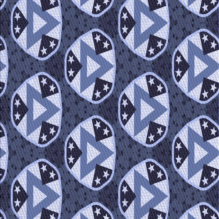 Patterned Blue Rug, pat2524blu