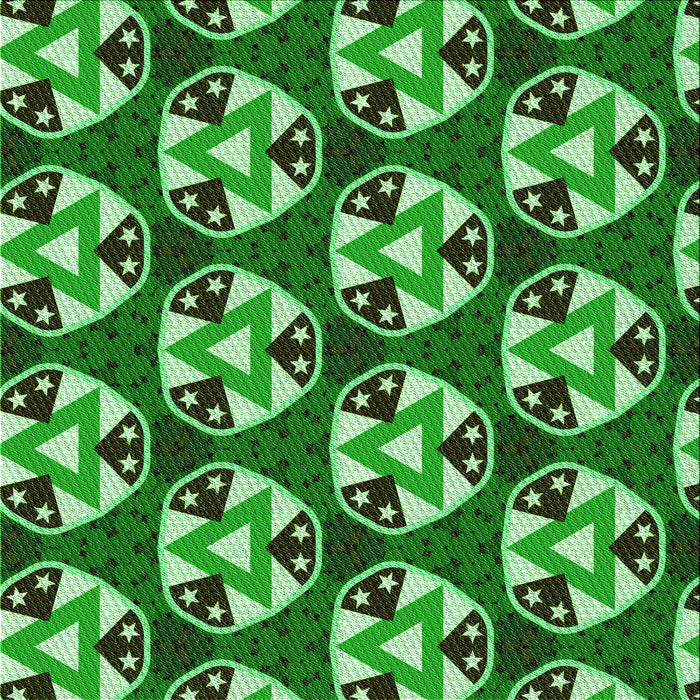 Round Patterned Deep Emerald Green Rug, pat2524grn