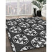 Patterned Dark Gray Rug in Family Room, pat2524gry