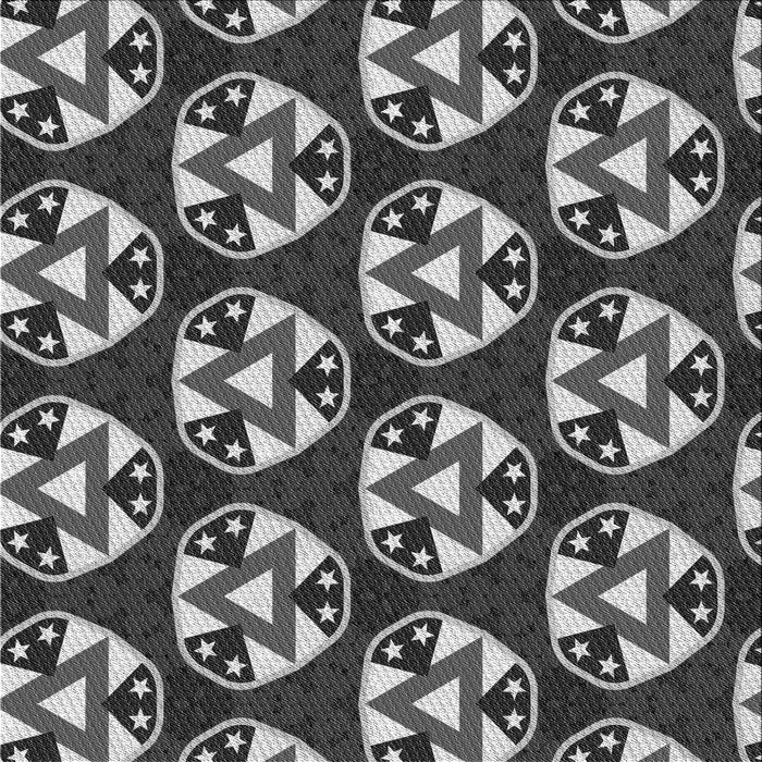 Round Patterned Dark Gray Rug, pat2524gry