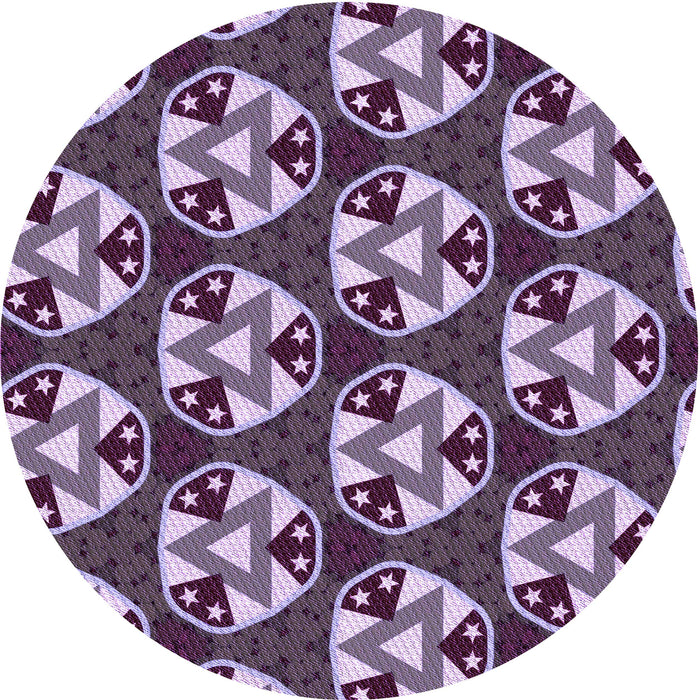 Square Patterned Plum Purple Rug, pat2524pur
