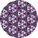 Square Patterned Plum Purple Rug, pat2524pur