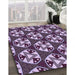 Machine Washable Transitional Plum Purple Rug in a Family Room, wshpat2524pur