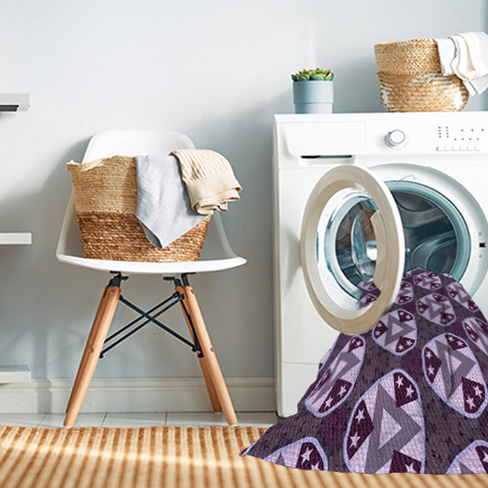 Machine Washable Transitional Plum Purple Rug in a Washing Machine, wshpat2524pur