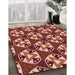 Machine Washable Transitional Tomato Red Rug in a Family Room, wshpat2524rd