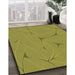 Machine Washable Transitional Olive Green Rug in a Family Room, wshpat2525brn