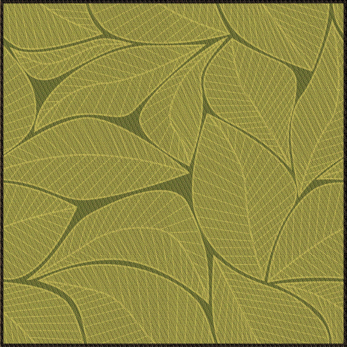 Round Machine Washable Transitional Olive Green Rug, wshpat2525brn