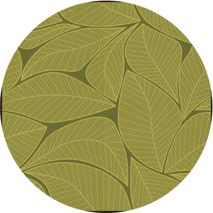 Square Machine Washable Transitional Olive Green Rug in a Living Room, wshpat2525brn