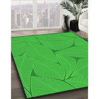 Patterned Lime Green Rug, pat2525grn