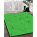 Patterned Lime Green Rug in Family Room, pat2525grn