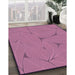 Machine Washable Transitional HotPink Rug in a Family Room, wshpat2525pur