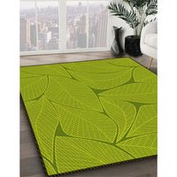 Patterned Pistachio Green Rug, pat2525yw