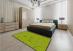 Patterned Pistachio Green Rug in a Bedroom, pat2525yw