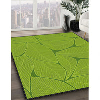 Patterned Seaweed Green Novelty Rug, pat2525