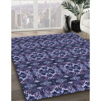 Patterned Periwinkle Purple Rug, pat2526blu